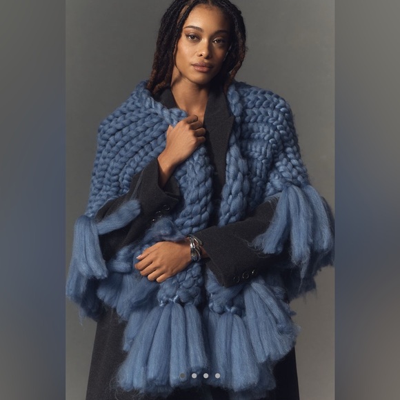 Anthropologie Accessories - Anthropologie Chunky Cable-Knit Scarf Wrap